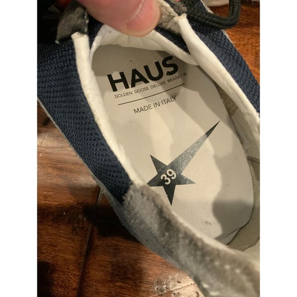 Golden Goose Blue & Gray "Haus" Lace-Up Skater Sneakers, Size 9 (US) 39 (IT) - Picture 9 of 9